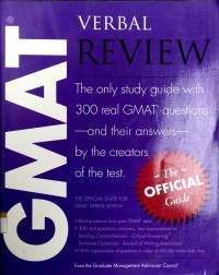 Image of The official guide for GMAT verbal review