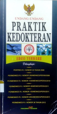 Image of Undang-undang praktik kedokteran edisi terbaru