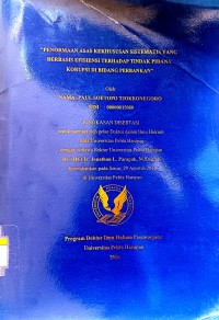 Image of Penormaan asas kekhususan sistematis yang berbasis efisiensi terhadap tindak pidana korupsi di bidang perbankan (ringkasan disertasi)