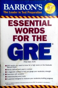 Image of Essential words for the GRE
