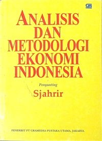 Image of Analisis dan metodologi ekonomi Indonesia