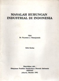Image of Masalah hubungan industrial di Indonesia